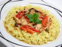 Sóval, vegetával, és édes chilli szósszal...